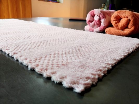 Khăn lông cừu siêu mềm 30x50 kẻ - MS02