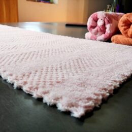 Khăn lông cừu siêu mềm 30x50 kẻ - MS02