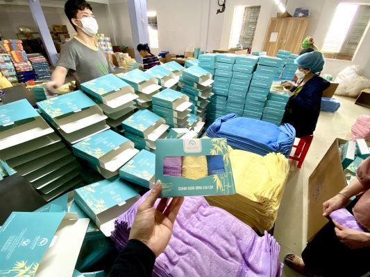 gia công khăn bông