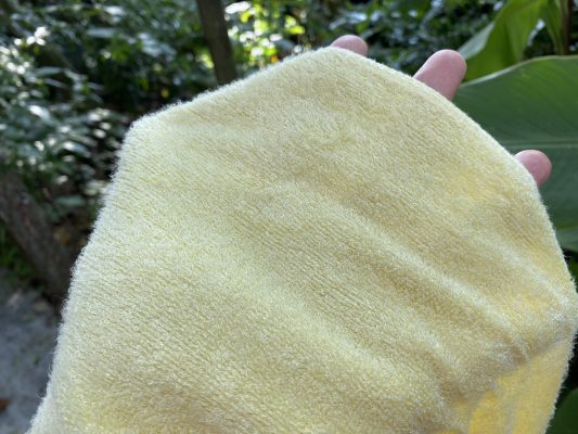 khăn mặt bamboo sau sử dụng và so sánh