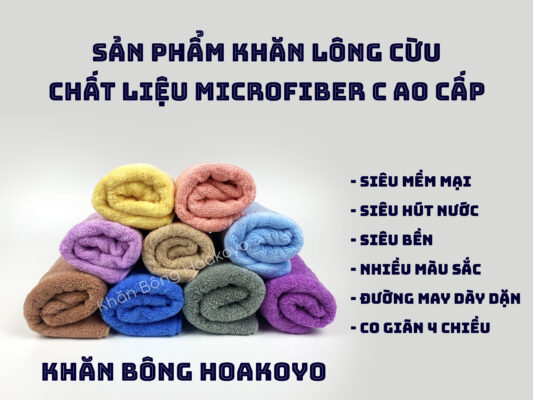 khăn lông cừu cao cấp siêu mềm microfiber hoakoyo
