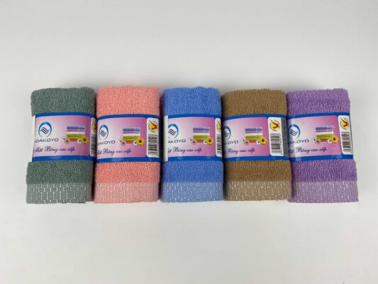 khăn mặt cotton dí tơ trắng MC06
