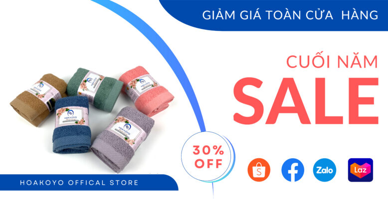 chương trình khuyến mãi khăn bông cuối năm của Hoakoyo