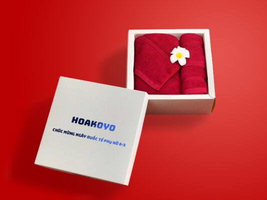 bộ khăn hộp khăn quà tặng công nhân doanh nghiệp hoakoyo hộp quà tặng