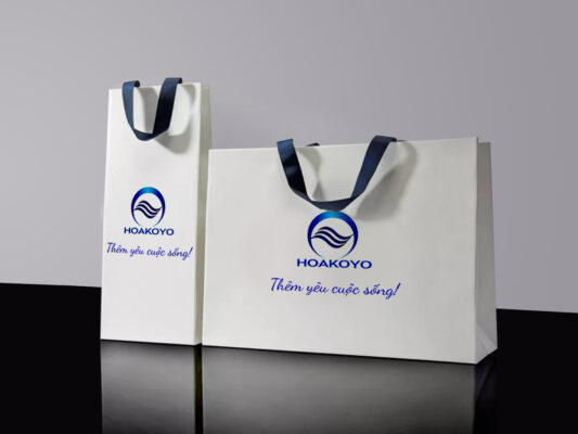 túi quà tặng đẹp in thương hiệu logo Khăn quà tặng Hoakoyo