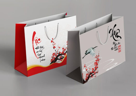 Mẫu túi quà tặng dịp tết đẹp cho khăn bông