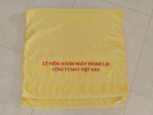 khăn quà tặng in chữ