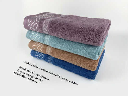 Khăn tắm Cotton nhập khẩu 70x140 dí hoa văn - KNTC7002