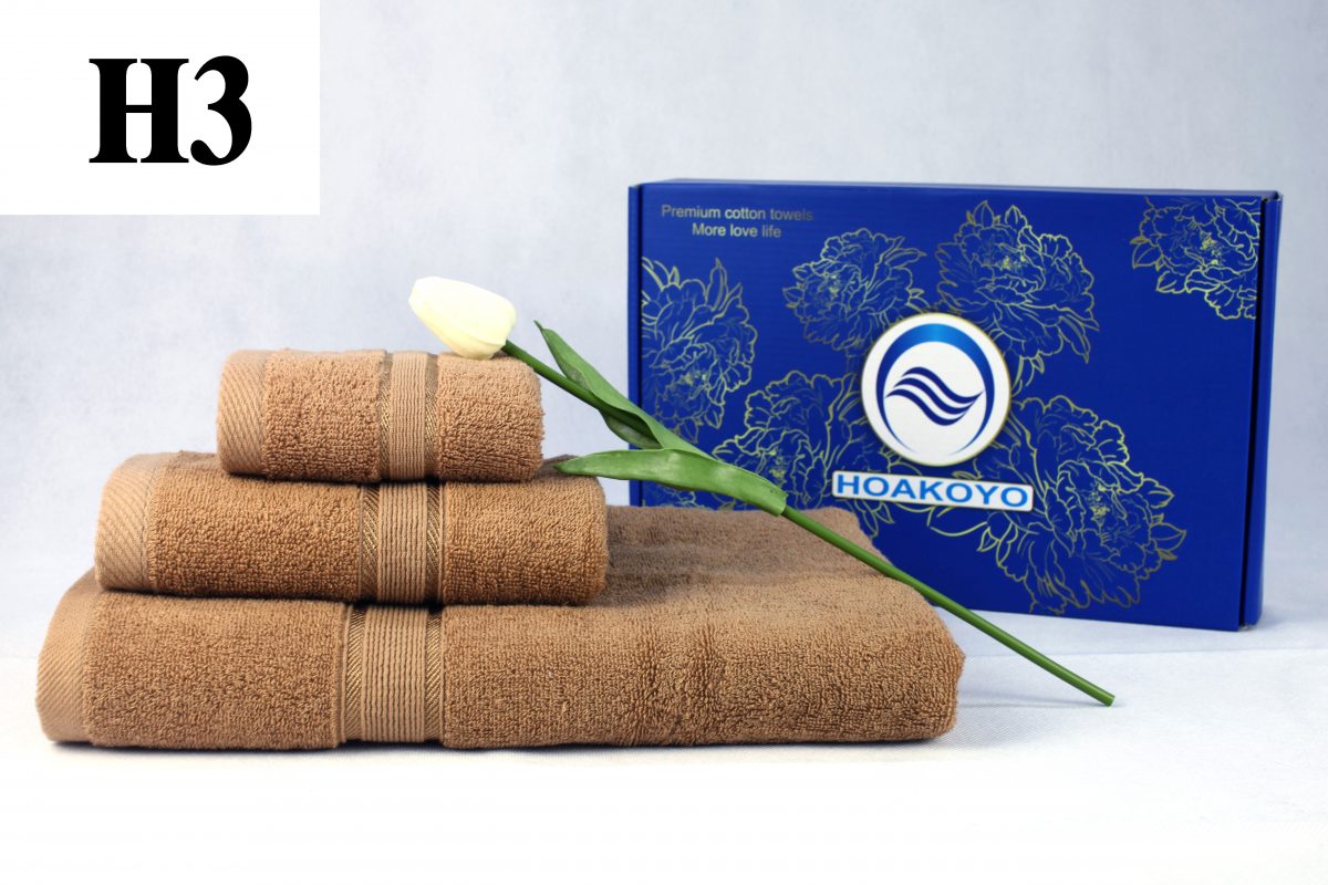 Bộ khăn bông Hộp khăn quà tặng Hoakoyo Home H3