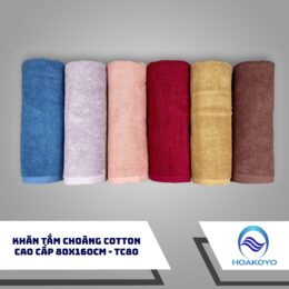 Khăn Tắm Cỡ Lớn Cotton Cao Cấp - TC80