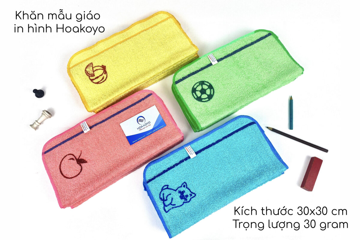 Khăn mẫu giáo khăn mầm non Hoakoyo