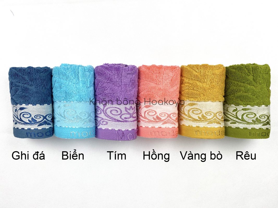 khăn mặt bông lá modal kháng khuẩn dủ màu hoakoyo