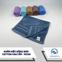 khăn mặt bông đơn cotton cao cấp 4 chiều MC08