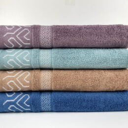 Khăn tắm Cotton nhập khẩu 70x140 dí hoa văn - KNTC7002