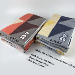 Khăn tắm Cotton nhập khẩu họa tiết 70x140cm - KNTC7011