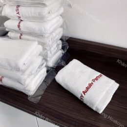 Khăn mặt Cotton cao cấp thêu logo